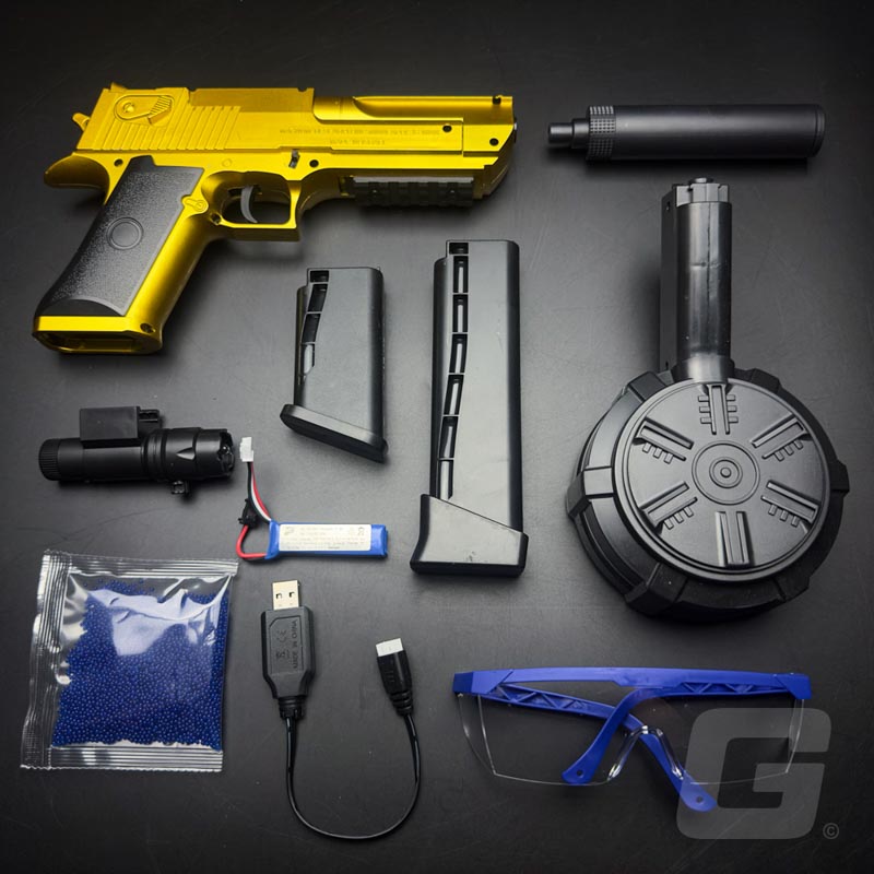 Desert-Eagle-Gel-Blaster-gold-accessories